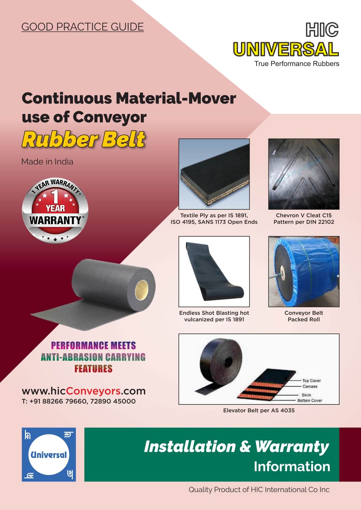 installation of belt rubber conveyor
