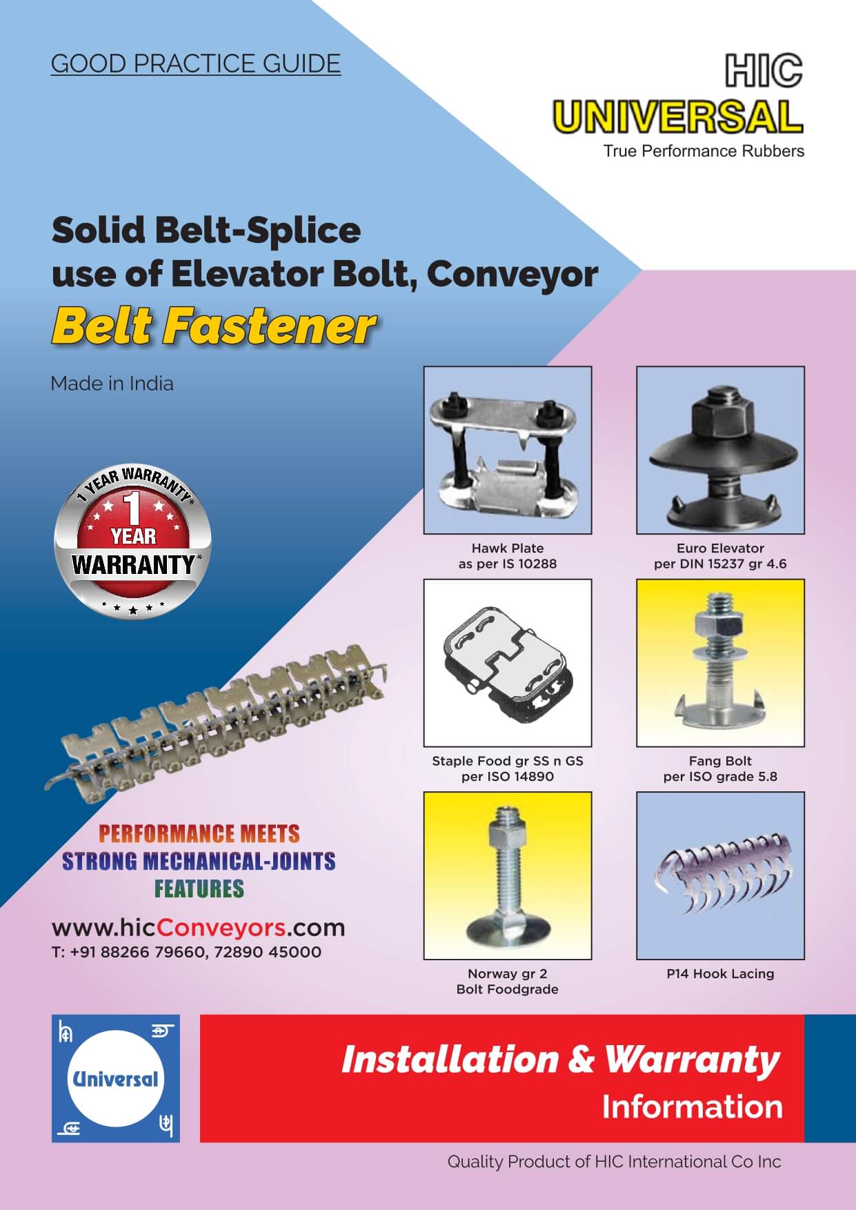 installation of fastener belt conveyor bolt elevator